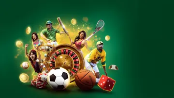 A glowing roulette wheel with cascading chips, symbolizing the engaging live and instant-win games available on RK888.